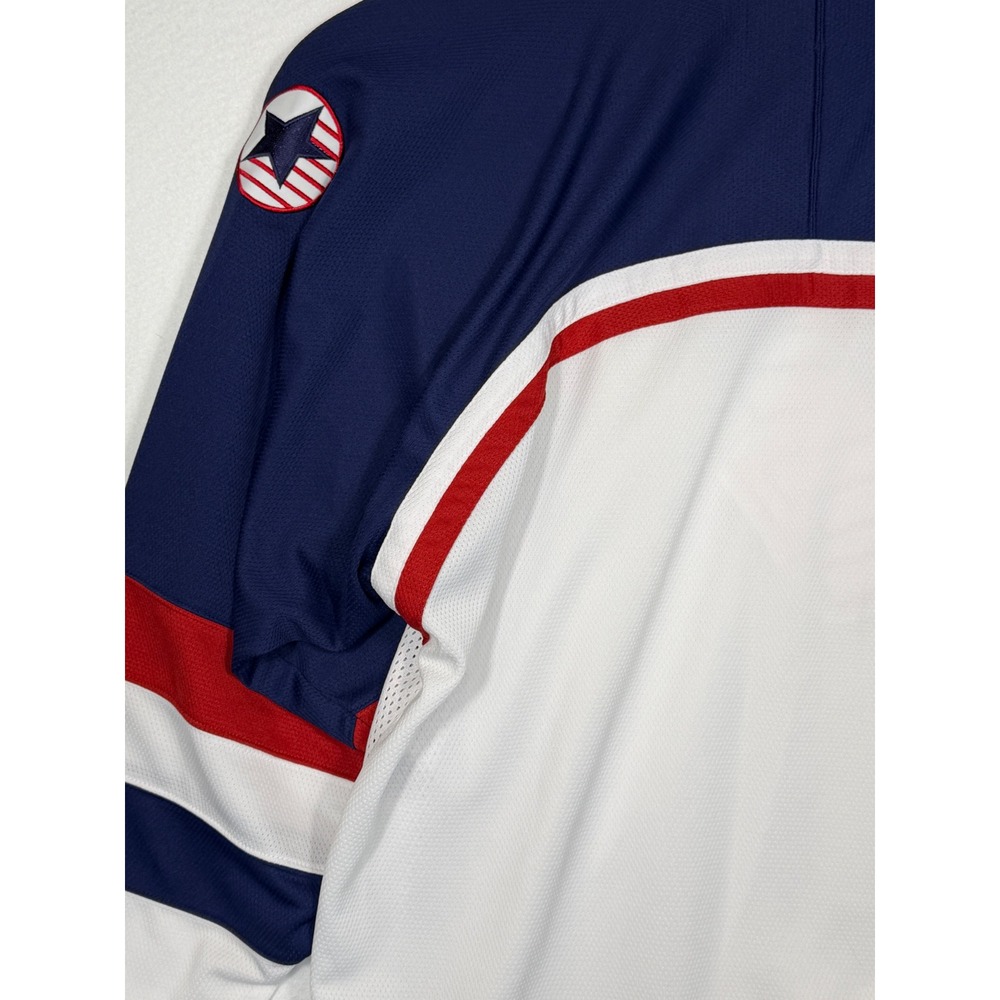 Nike Vintage 2002 USA National Hockey Team Olympic Jersey LG White Red Blue - Picture 12 of 12